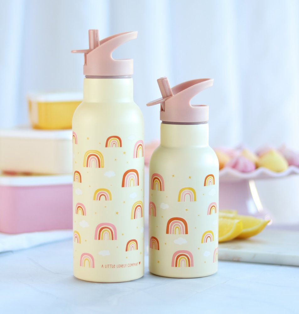 A Little Lovely Company - Borraccia in acciaio inossidabile, 500 ml - arcobaleno - immagine 6