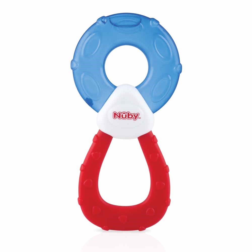 NUBY Massaggiagengive refrigerante con acqua distillata 3m + blu-rosso