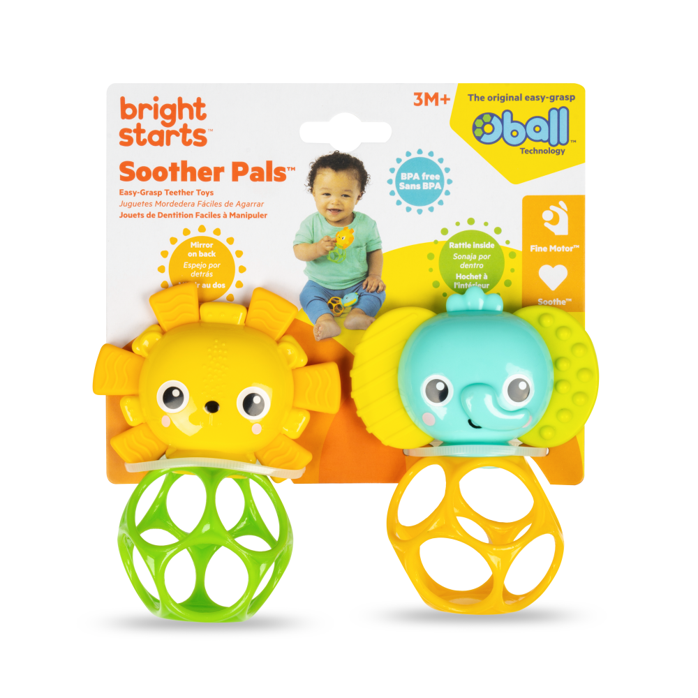 OBALL Giocattolo Massaggiagengive Oball Soother Pals™ Easy-Grasp 2 pz 3m+ - immagine 5