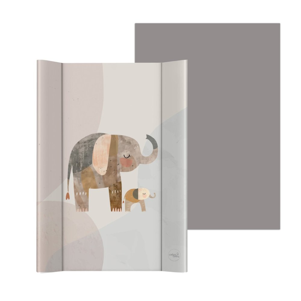 CEBA BABY Matelas à langer 2 faces avec planche dure (50x70) Basic Elephant Family – Image 3