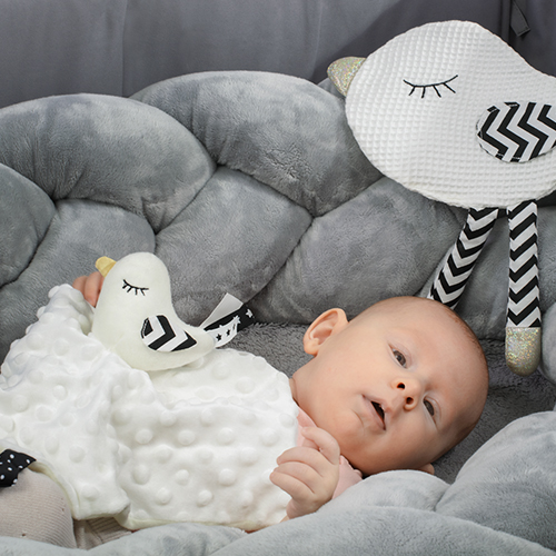 BABYONO Doudou et couverture 2en1 Little Birdie 0m+ – Image 4