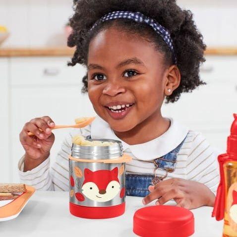 SKIP HOP Zoo Termos per alimenti con cucchiaio/forchetta Volpe 325 ml, 3+ + AQUAINT 500 ml - immagine 3