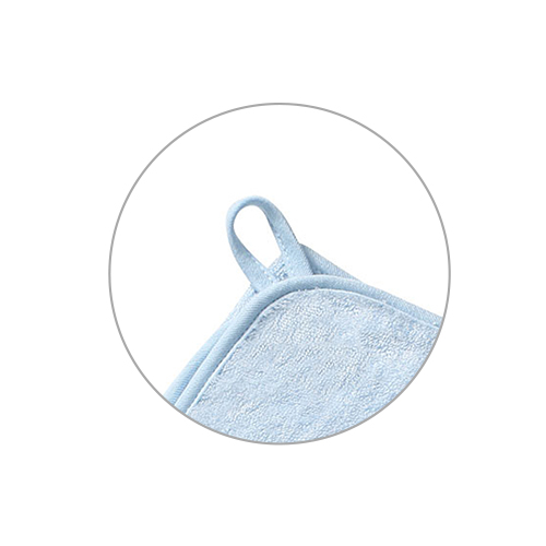 BABYONO Asciugamano con cappuccio Bamboo blu 100x100 cm - immagine 5