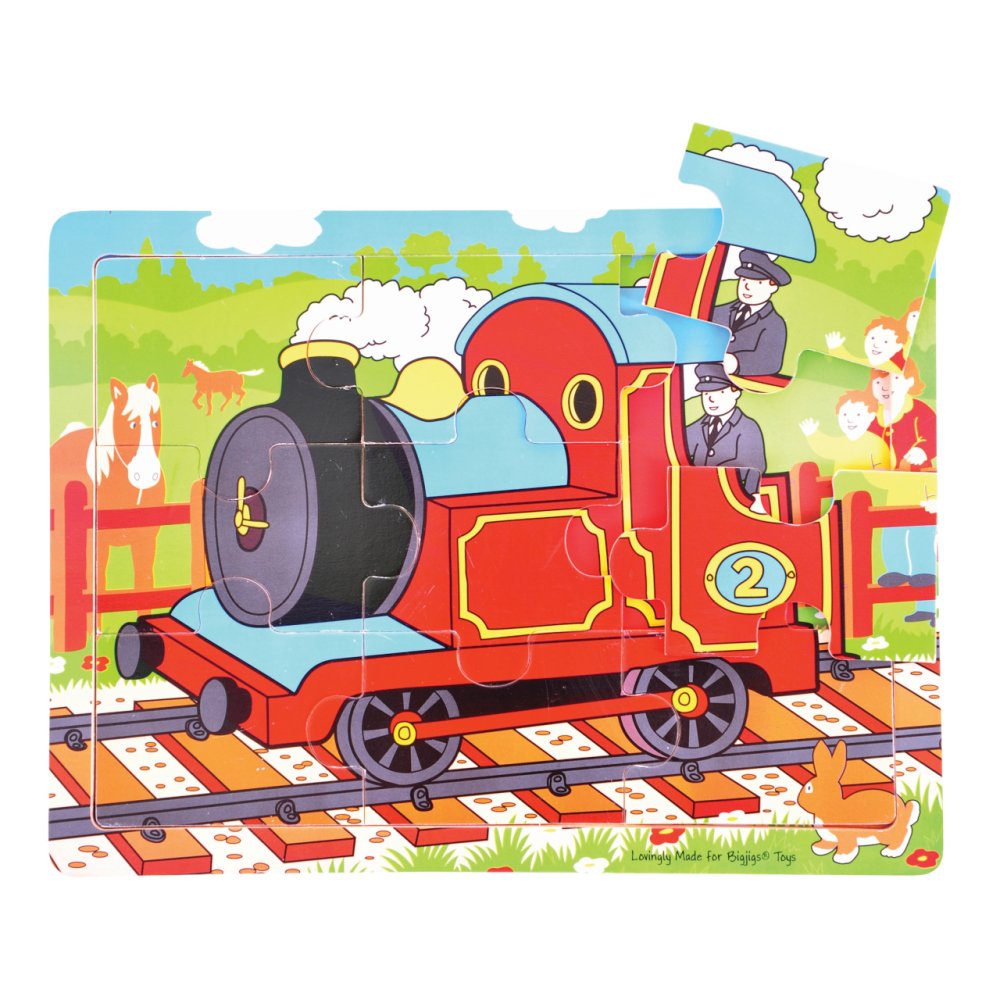 Bigjigs Toys Puzzle de Madera Tren 9 Piezas