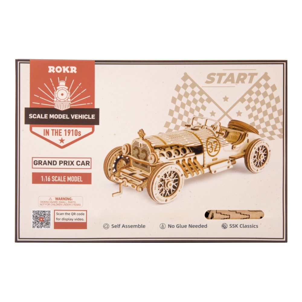 Puzzle 3D en bois Voiture de course RoboTime – Image 6