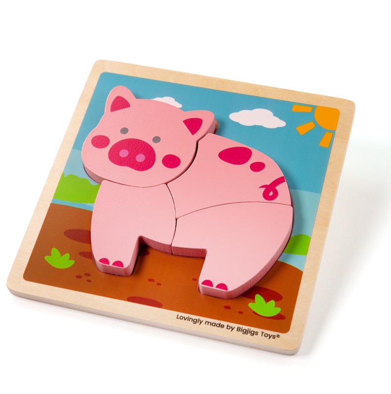 Bigjigs Toys Puzle de encaje Cerdito