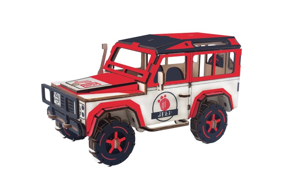 Woodcraft Drewniane puzzle 3D SUV