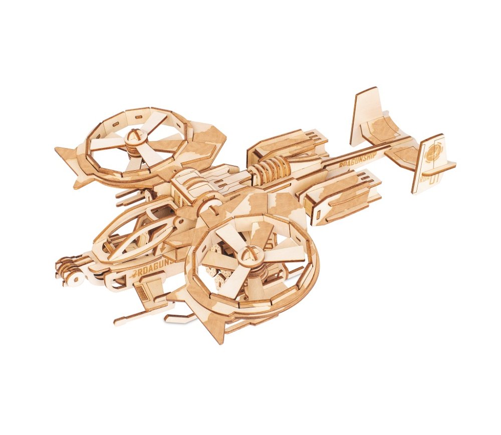 Woodcraft Drewniane puzzle 3D RDA helikopter bojowy