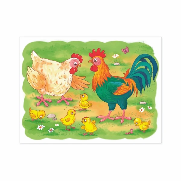 Dino Drewniane kostki obrazkowe Na farmie 12 kostek - obrazek 5