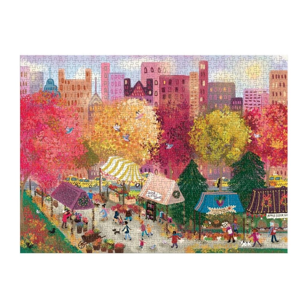 Galison Puzzle Autunno al Mercato Cittadino 1000 Pezzi - immagine 3