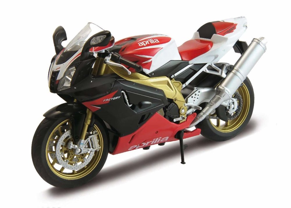 Welly Aprilia RSV 1000R Factory motorkerékpár 1:10 piros