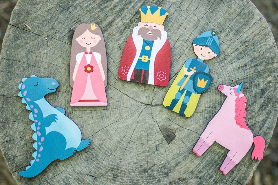 BeWooden Imán de madera Reino - juego de 5 unidades