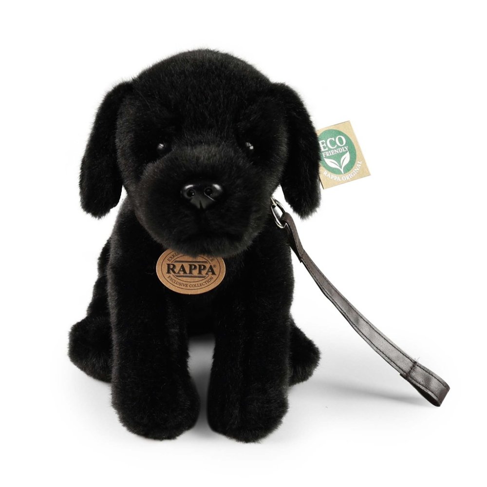 Rappa Peluche cane labrador nero 25 cm ECO-FRIENDLY