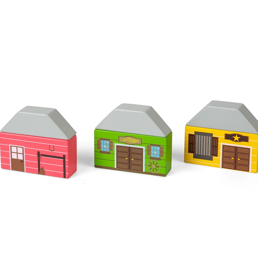 Bigjigs Rail Treno in legno Far West 62 pezzi - immagine 3