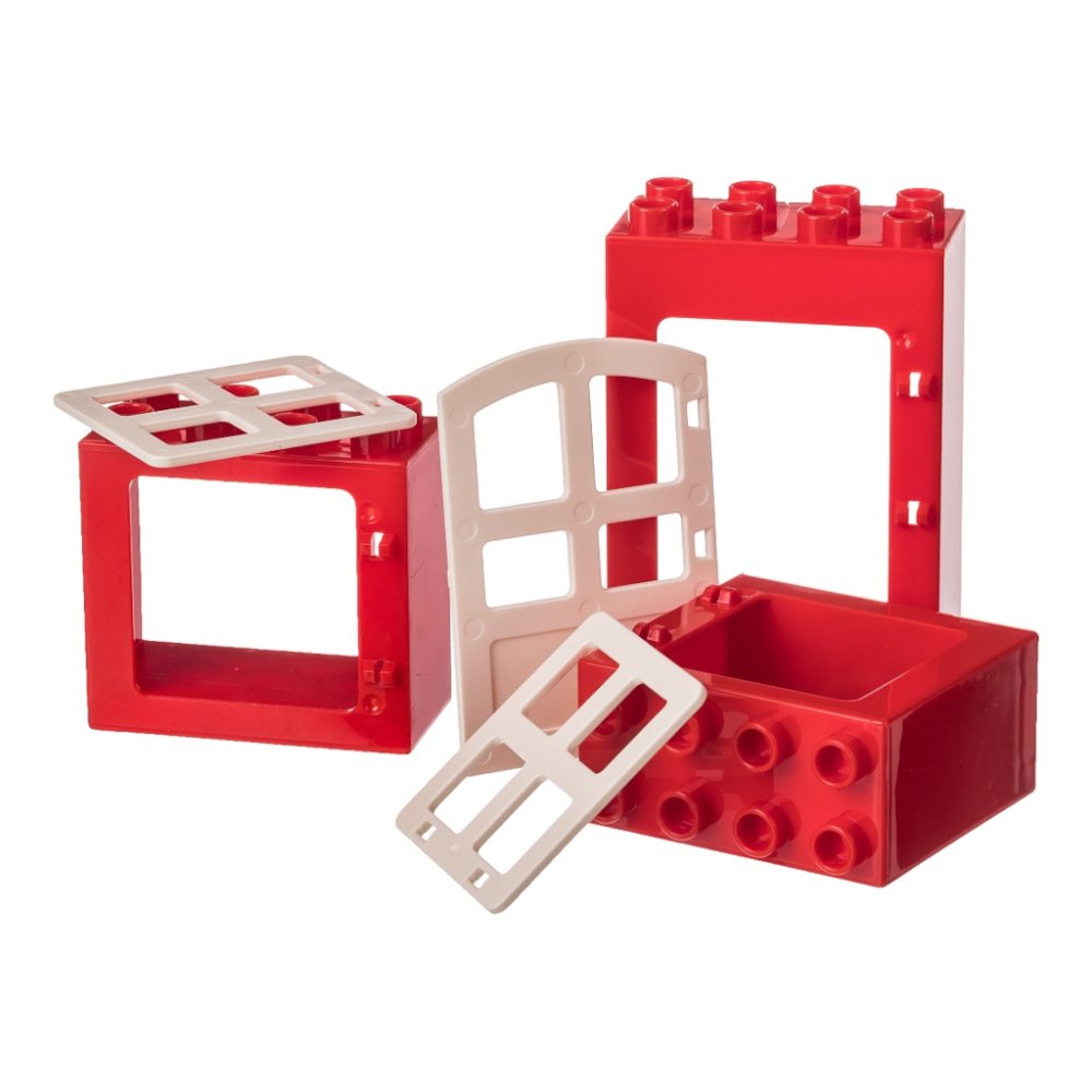 L-W Toys Set creativo de ventanas y puertas 3 piezas BLOQUES 1,5+