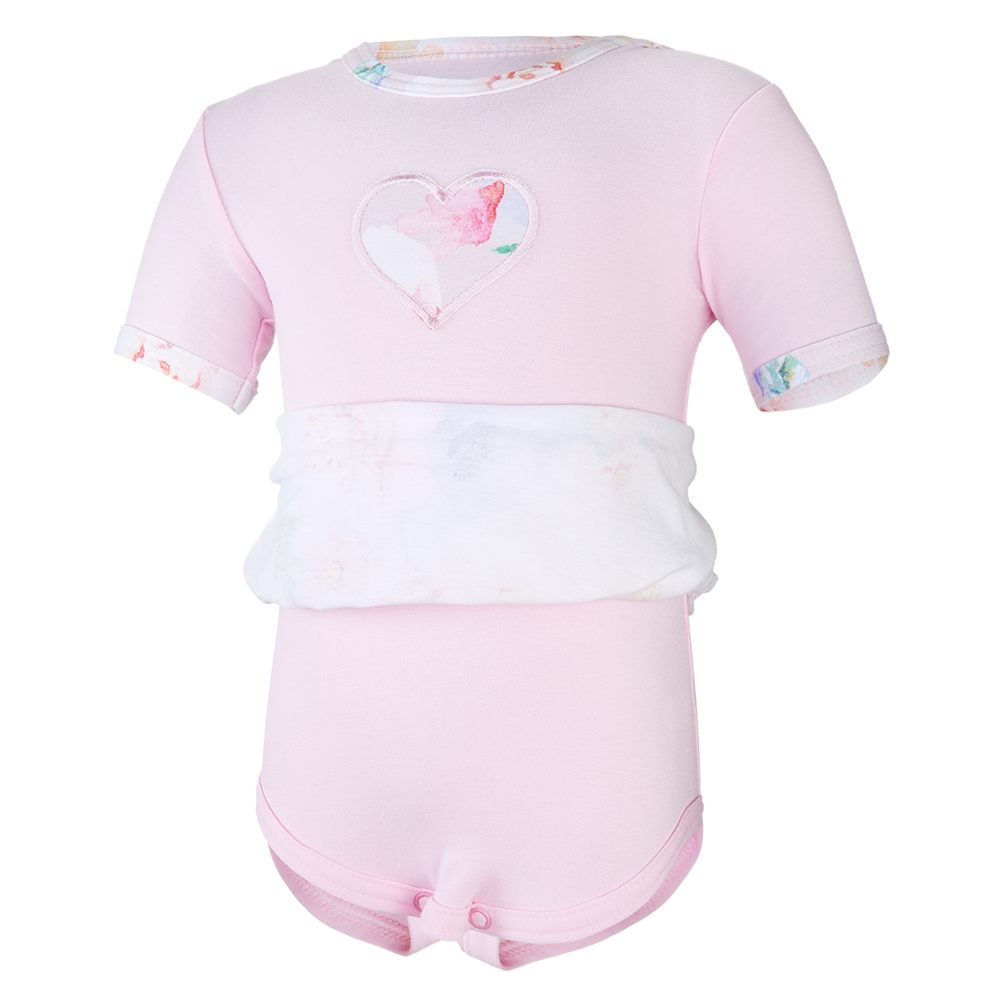 Body robe fine KR set Outlast® - rose bébé/fleurs rose clair 80 – Image 3