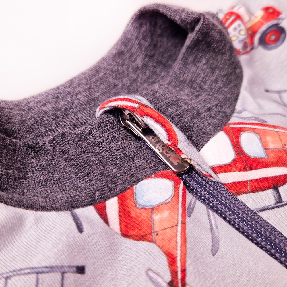 Outlast® béléssel ellátott pulóver - szürke tűzoltók/szürke-fehér melír csík 122 - Image 4