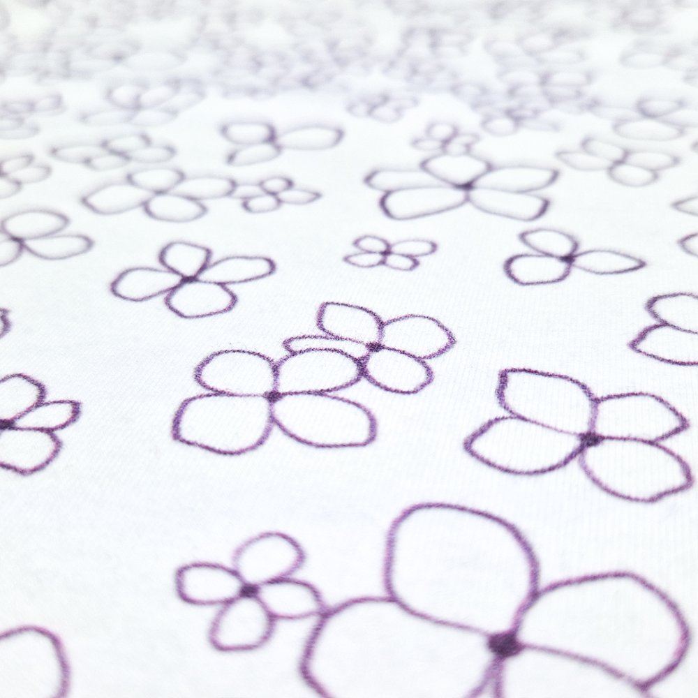 Lányka vékony póló NYOMTATÁS KR Outlast® - fehér virágok 104 - Image 6