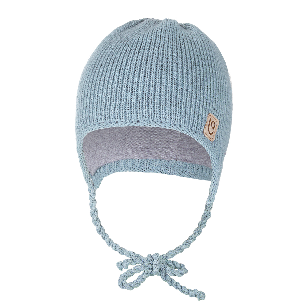Bonnet tricoté à nouer LA Outlast ® - menthe clair 1 | 36-38 cm