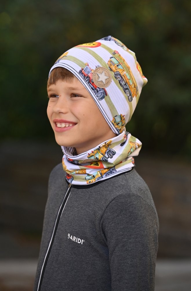 Mütze mit Outlast® gefüttert - auf der Baustelle/Streifen schwarzweiß 6 | 54-57 cm – Bild 3