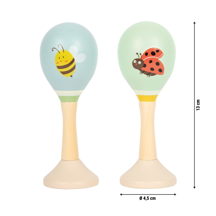 small foot Dřevěné rumba koule Včelka a Beruška sada 2 ks (obrázek 5)