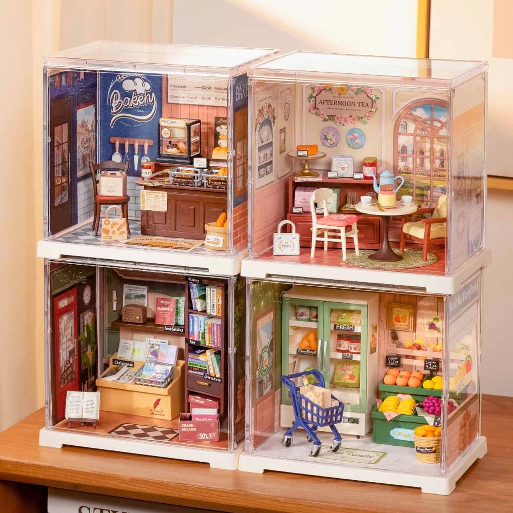 RoboTime 3D dřevěná skládačka Miniatura domečku mini Pekárna (obrázek 4)