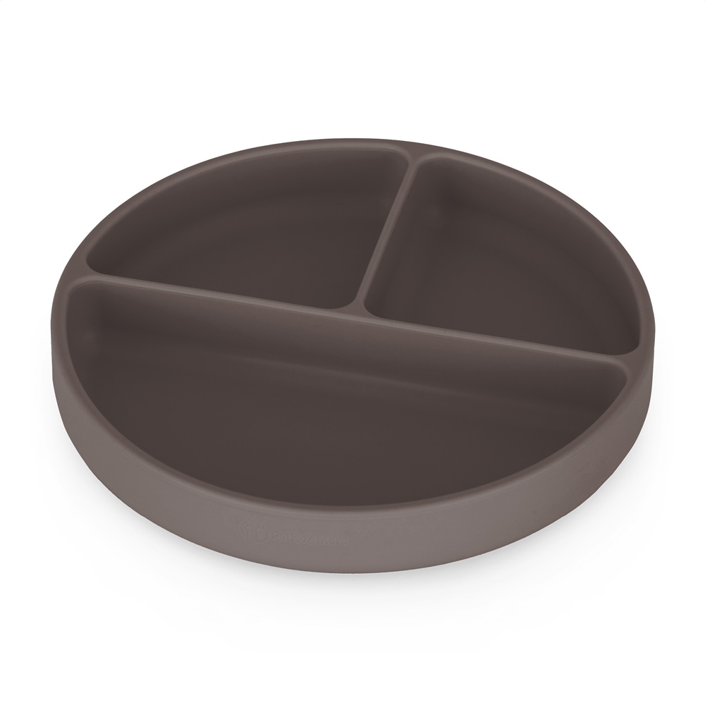 PETITE&MARS Talířek silikonový dělící kulatý Take&Match Bitter Cocoa 6m+