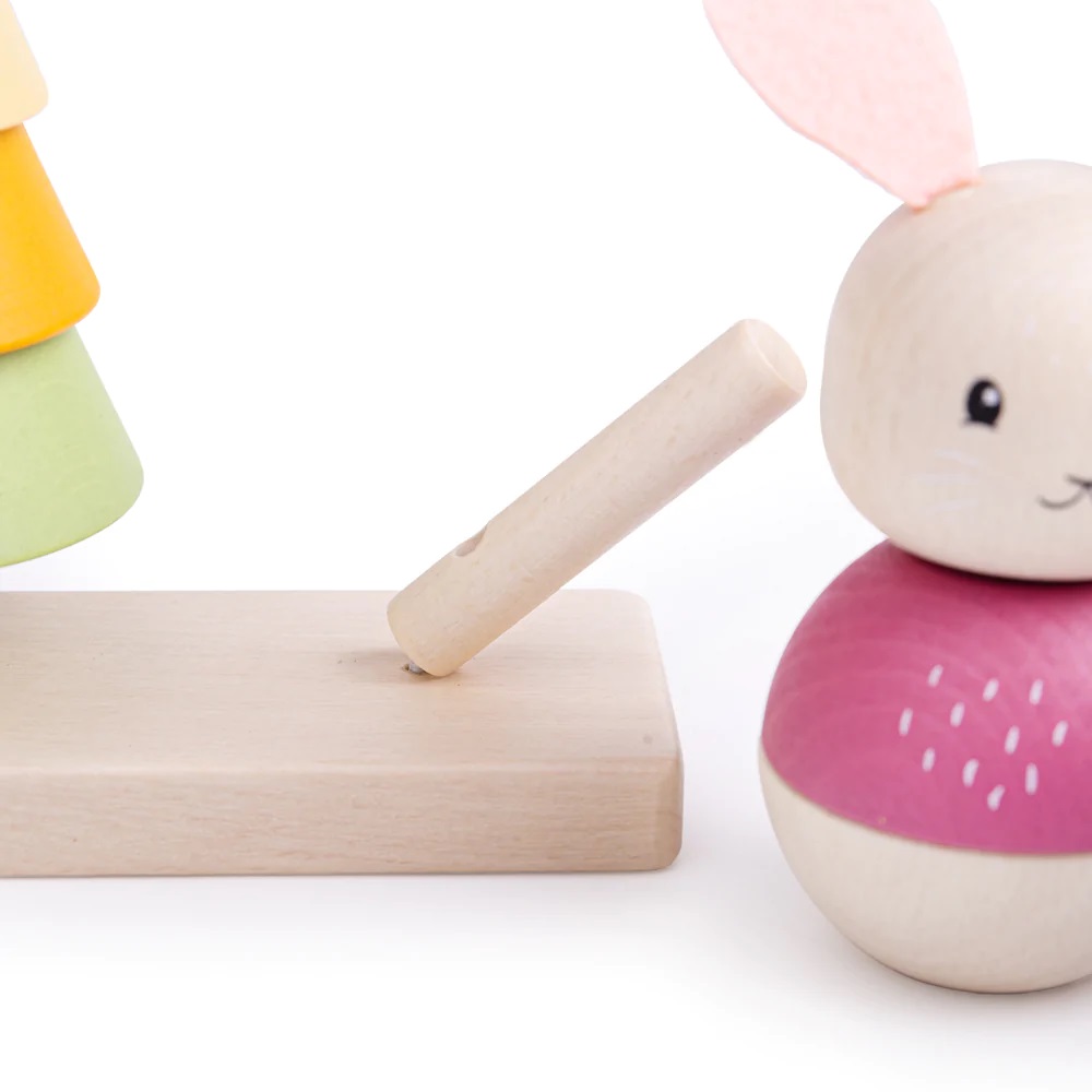 Bigjigs Baby Motorická nasazovací hračka liška a králíček (obrázek 2)