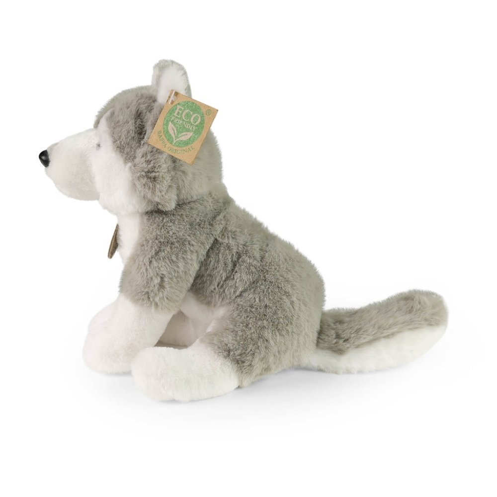 Rappa Plyšový pes husky sedící 23 cm SOFT COLLECTION, ECO-FRIENDLY (obrázek 3)