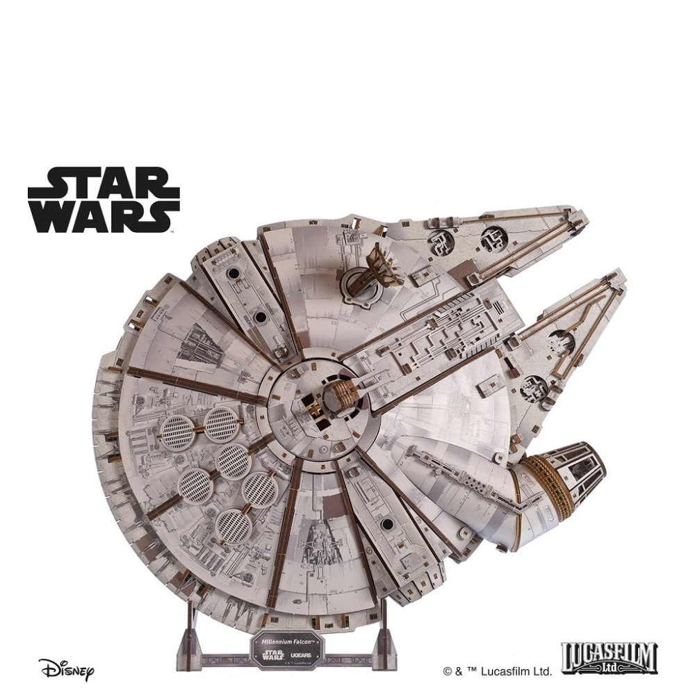 Ugears 3D dřevěná mechanická skládačka Star Wars Millennium Falcon (obrázek 4)