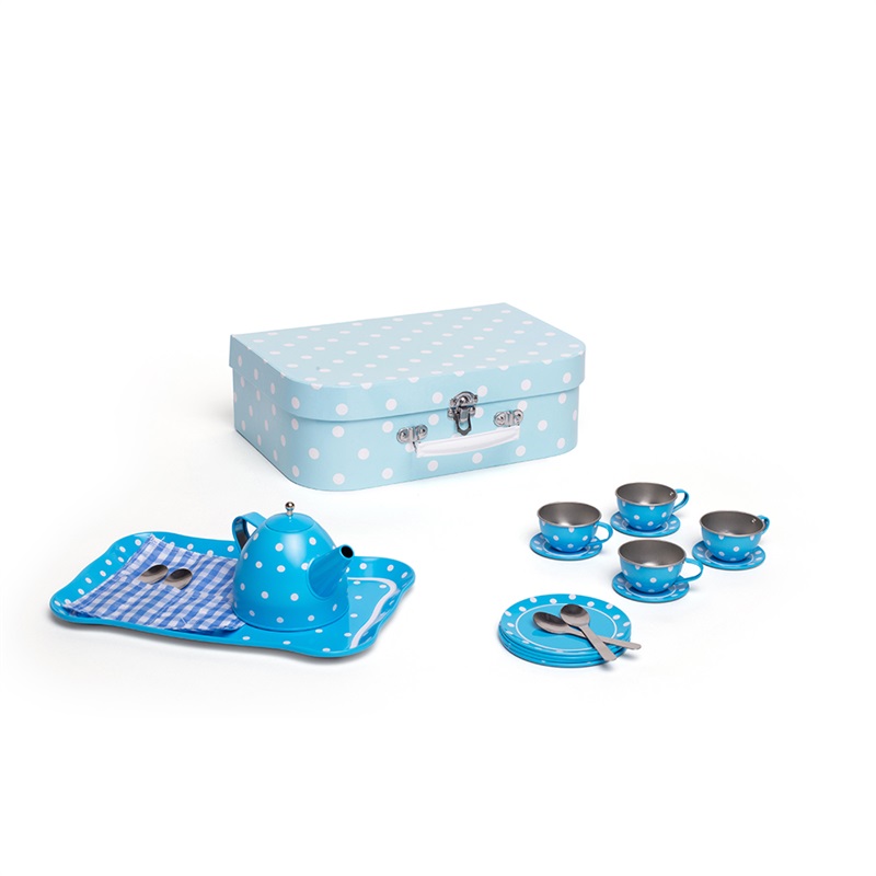 Bigjigs Toys Modrý puntíkovaný čajový set (obrázek 3)