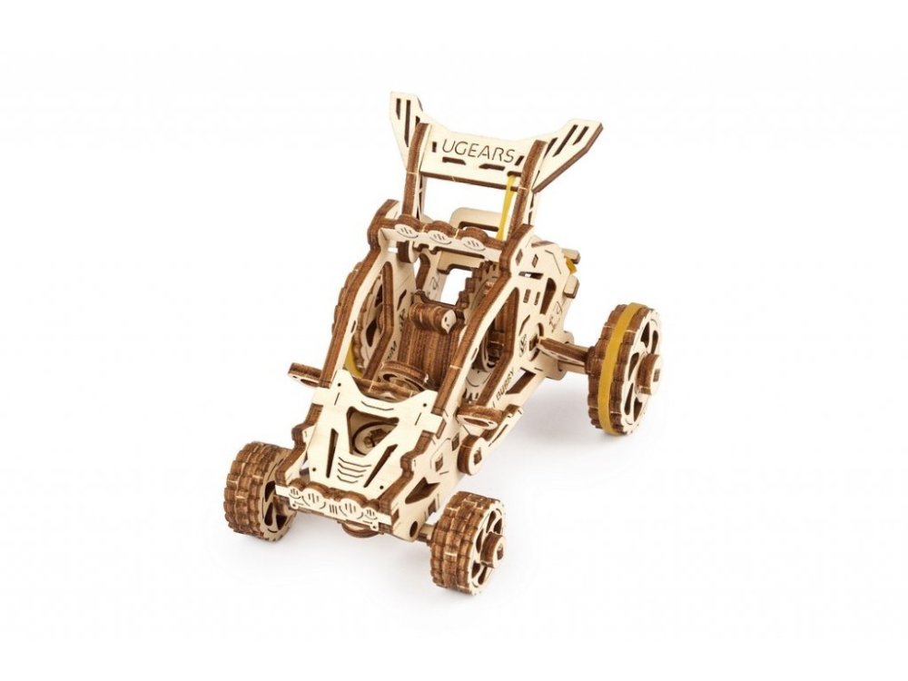 Ugears 3D dřevěné mechanické puzzle Mini bugina (obrázek 6)