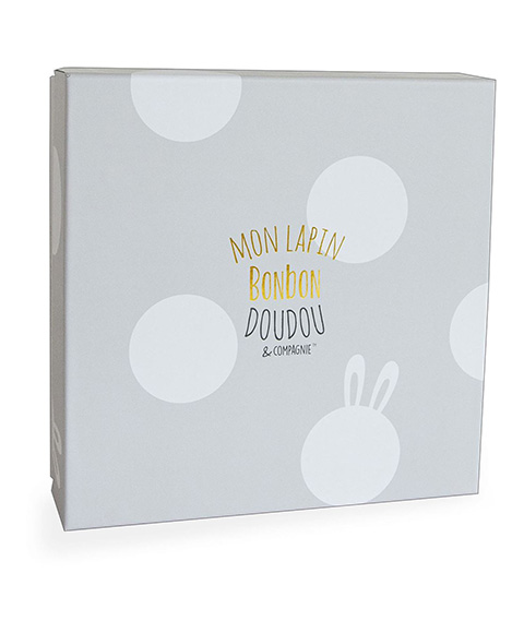 Doudou Dárková sada - Plyšový králíček krémový 26 cm (obrázek 4)