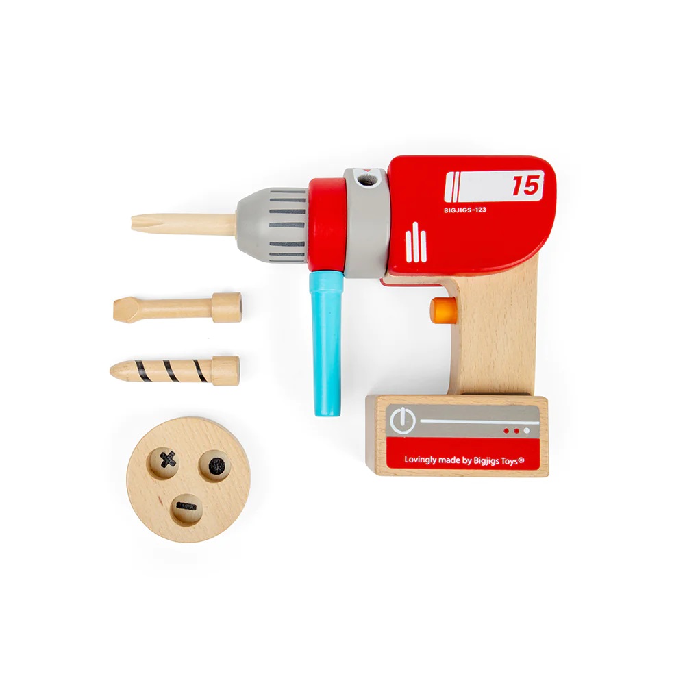 Bigjigs Toys Dřevěná vrtačka (obrázek 4)