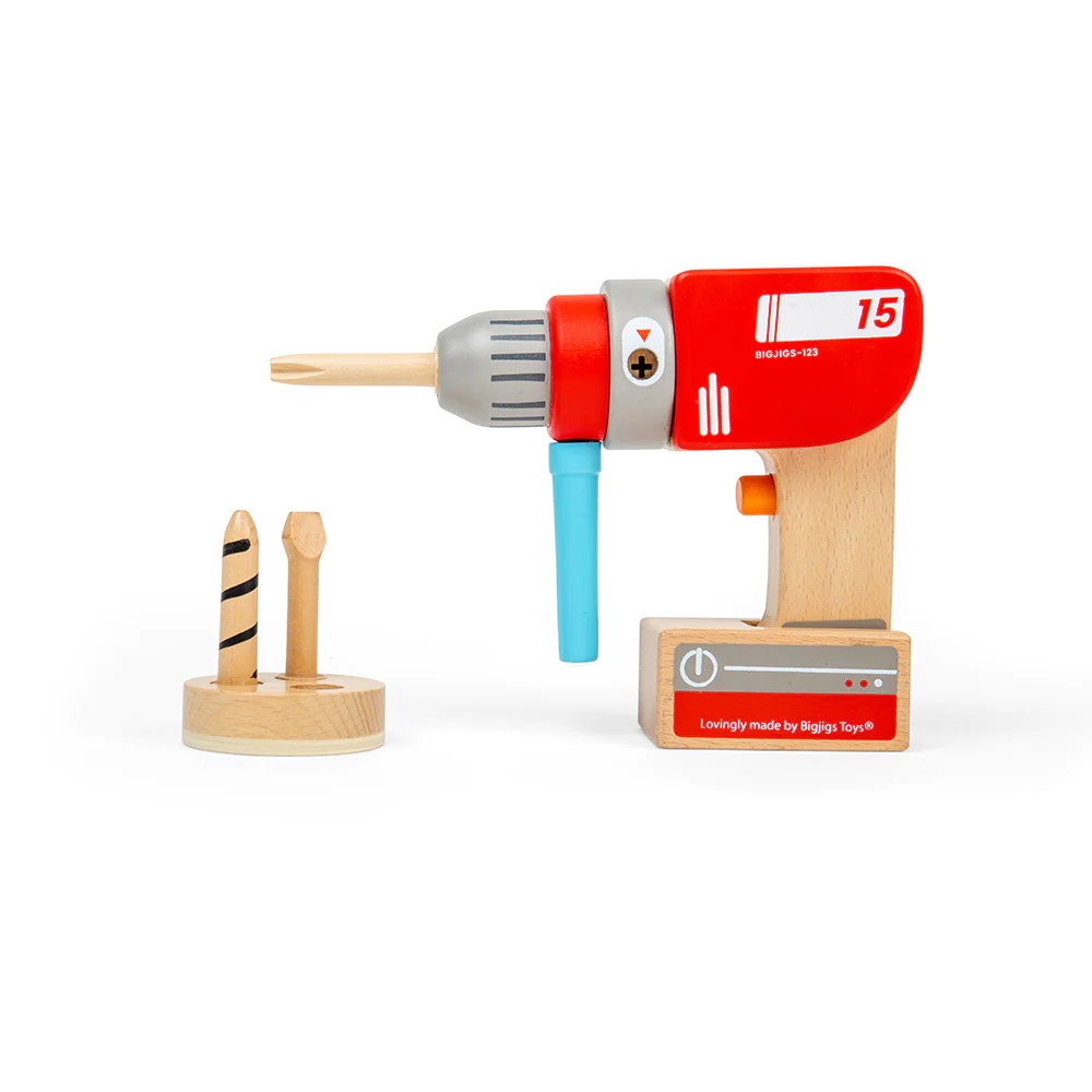 Bigjigs Toys Dřevěná vrtačka (obrázek 7)
