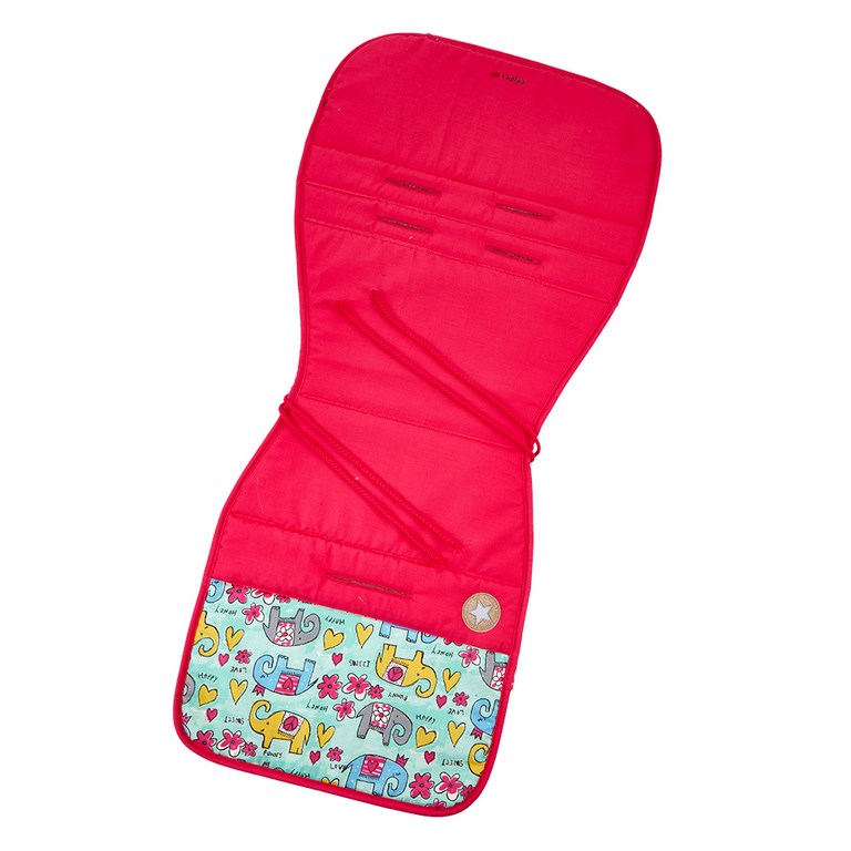 Materassino per passeggino VISCO memory foam Outlast® - rosa/elefanti