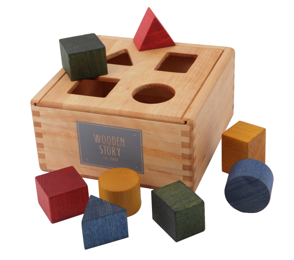 Wooden Story Shape Sorter Box - Rainbow,Wooden Story Shape Sorter Box - Rainbow