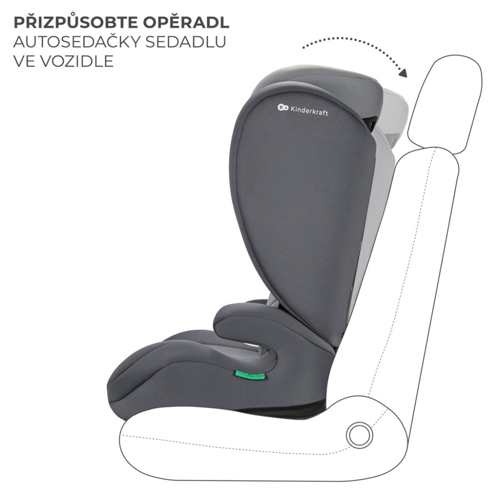 KINDERKRAFT Autosedačka I-Spark I-Size 100-150 Cm Grey