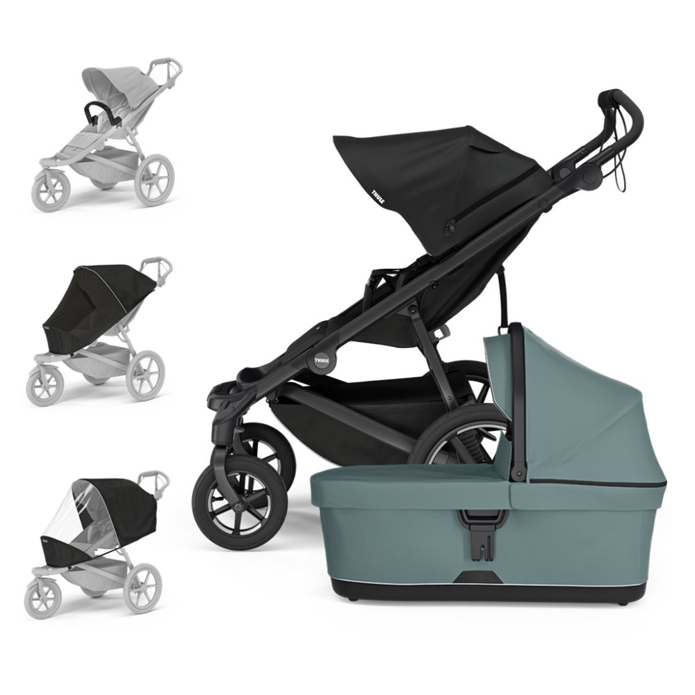 Set Cărucior THULE Urban Glide Cu 4 Roți Negru/Albastru Mijlociu L