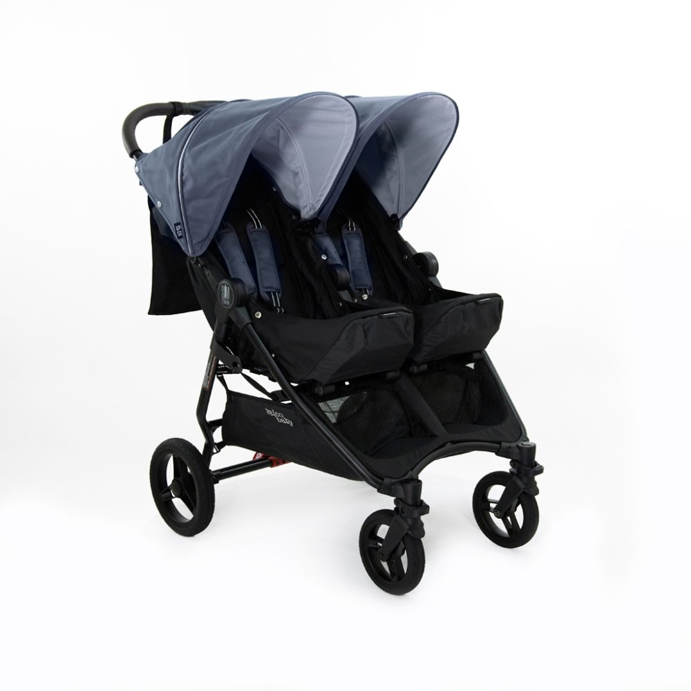 VALCO BABY Tvillingvagn Slim Twin Glacier + PETITE&MARS Väska Jibot GRATIS