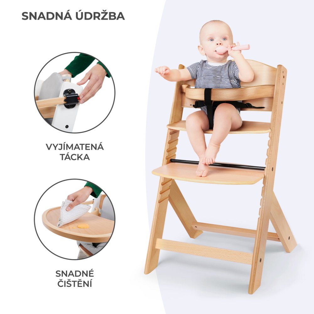 KINDERKRAFT Chaise de salle à manger Enock Bois blanc, Premium – Image 7