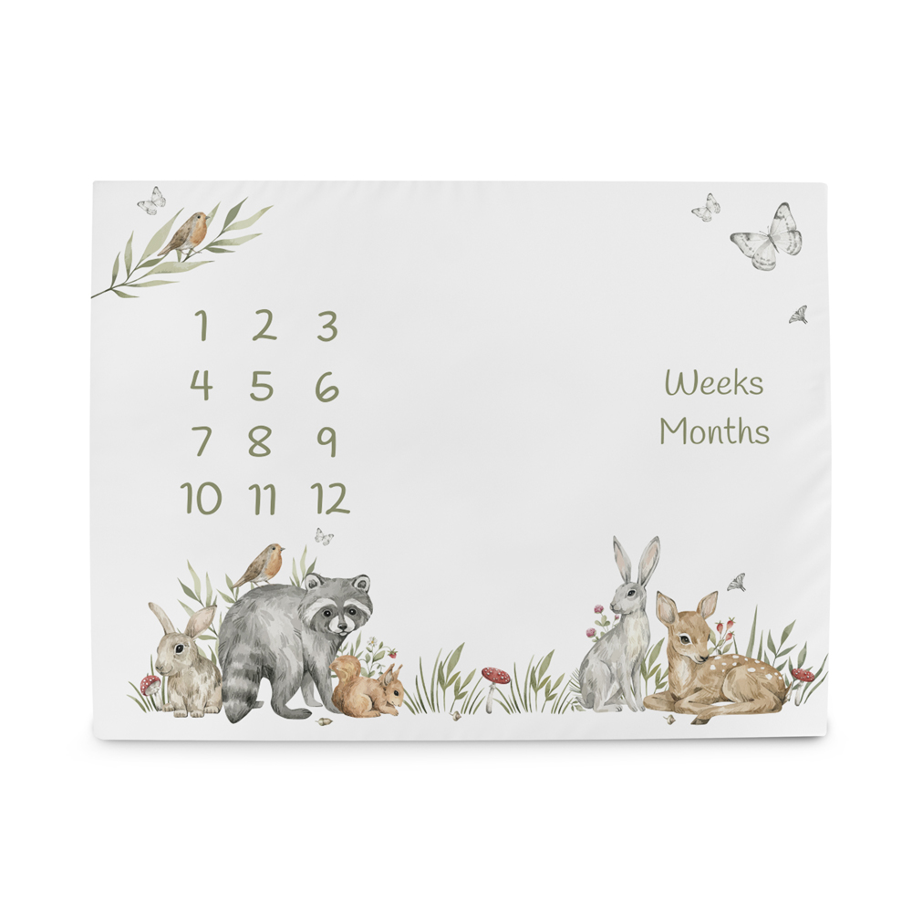 CEBA Milestone Photo Mat (92x72) Basic Animals