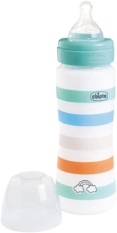 CHICCO Biberon Benessere In Silicone 330 Ml Ragazzo