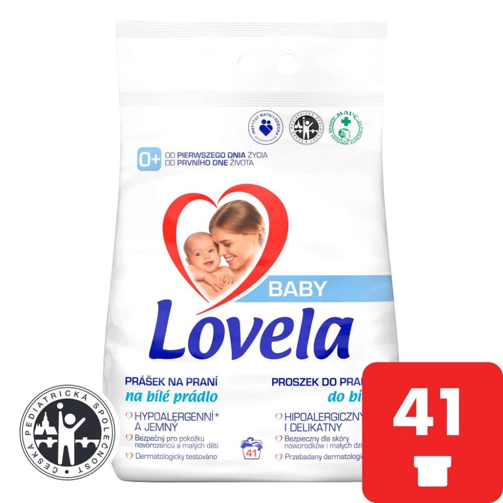 LOVELA Baby Detersivo In Polvere Per Capi Bianchi 4,1 Kg / 41 Dosi Di Lavaggio