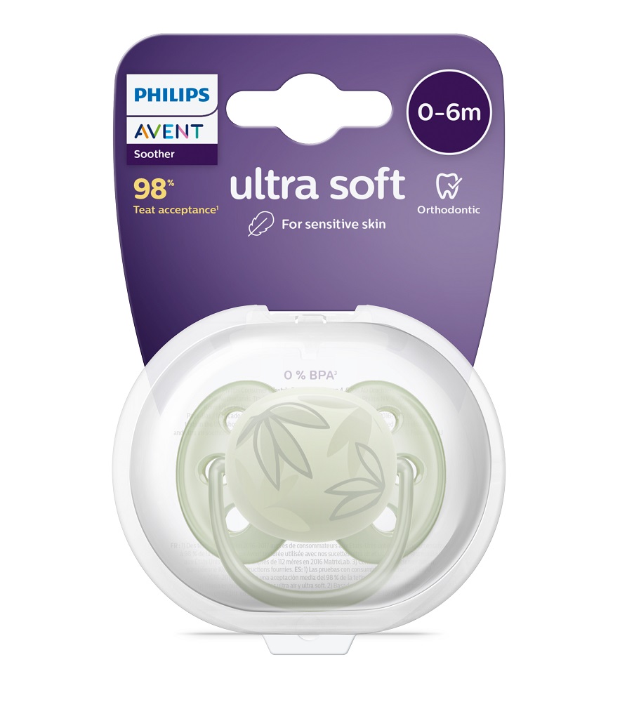 Philips AVENT Ultrasoft Premium Napp 0-6m Grön, 1 St