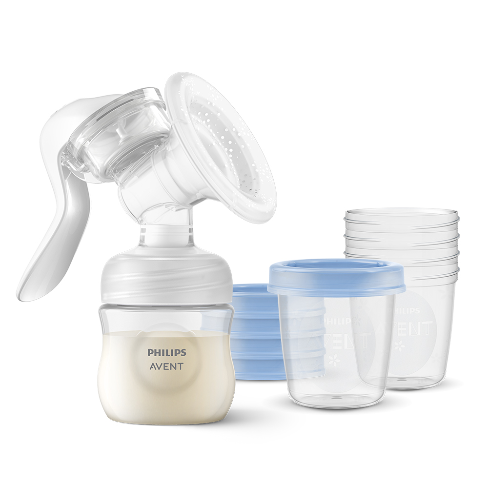 Laktator Ręczny Philips AVENT + VIA 180 Ml 5 Szt