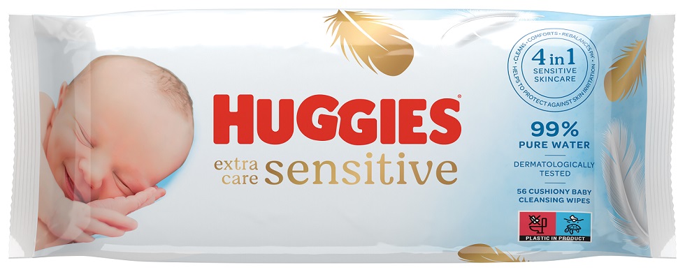 4x Șervețele Umede HUGGIES® Extra Care Single 56 Buc