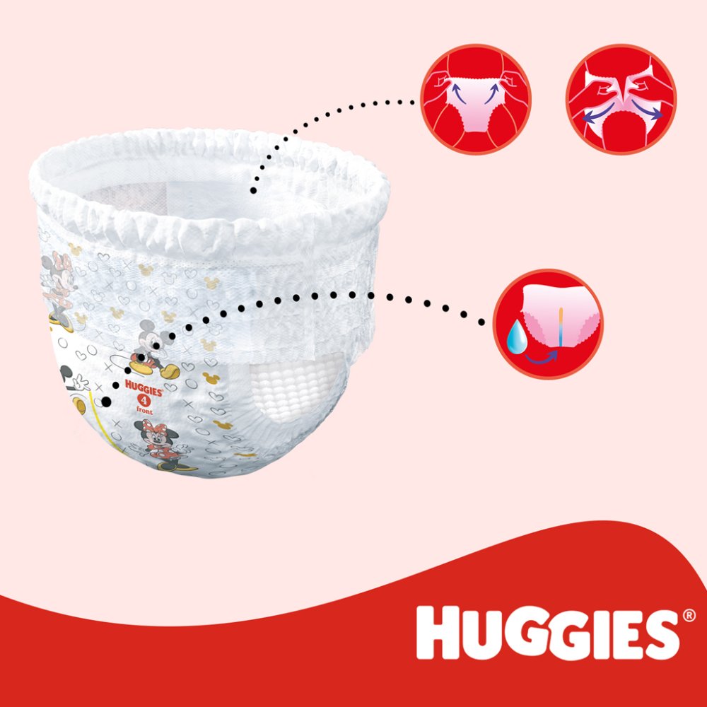 HUGGIES® Little Movers Pants 4 (9-14 Kg), 36 Pcs