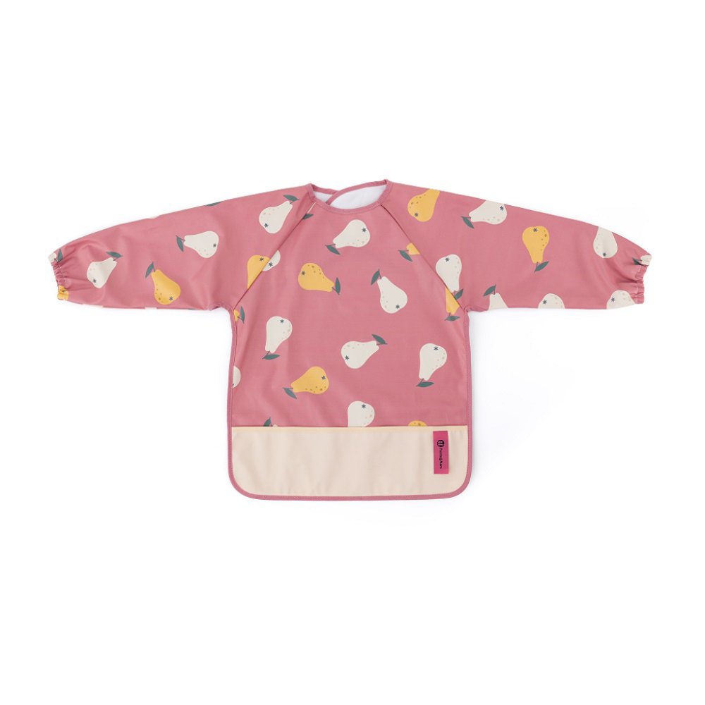 PETITE&MARS Long Sleeve Bib Ben Pink Pears