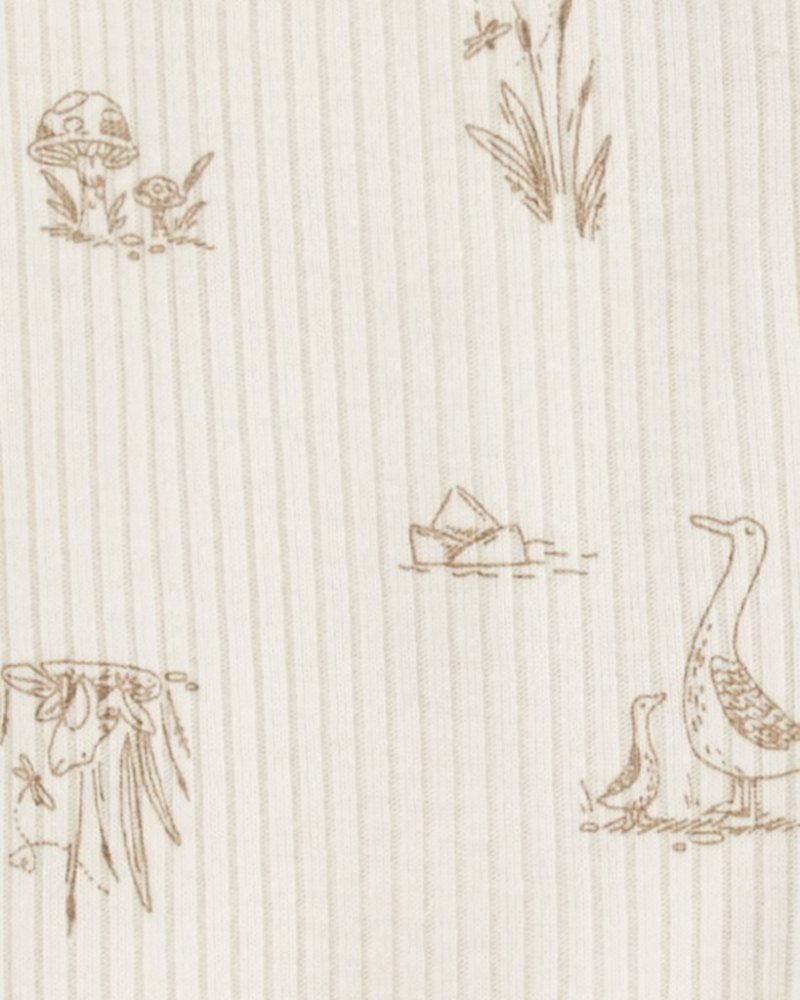 Combinaison zippée Sleep&Play de CARTER'S Ivory Goose neutre 9 m/taille. 74 – Image 3